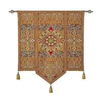 Moroccan Style Woven Fine Art Tapestry Wall Hanging & Tassels Cotton 54" x 66"   201212459068
